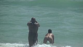 Caribbean Nude Beach Vacation Part 1 and 2 - Exhibitionist Wife Helena Price VOYEUR POV!!!