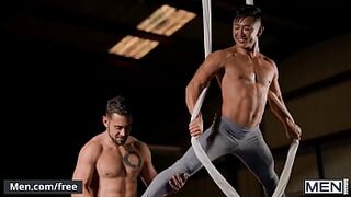 (Dante Colle) Fucks (Dale) Missionary While Dale Suspends In Midair With The Aerial Silks - Men