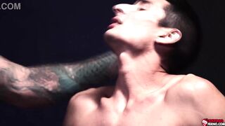 fistingferno.com-Alpha Wolfes victim Jim Fit deepthroating his cock and making him gag