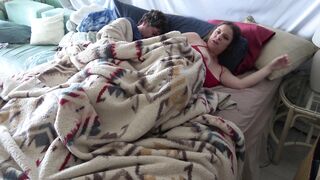 Stepson wakes up with stepmom in the bed and fucks the wrong hole