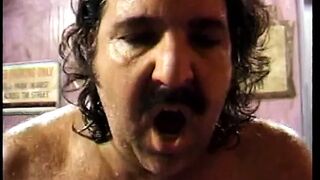 Porn legend has four lusty black bitches sucking and fucking him