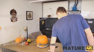 MATURE4K. Taste of her pumpkin pussy