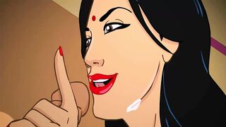 Desi Bhabhi Ki Chudai (Hindi Sex Audio) - Sexy Stepmom gets Fucked by horny Stepson - Animated Cartoon Porn - Hindi