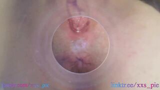 Melissa put camera deep inside in her wet creamy pussy (Full HD pussy cam, endoscope)