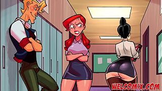 A very hot teacher and crazy about sex! Pervert Sex Toons