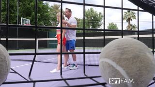 SPYFAM - Stepbro Gives Tennis Lesson To Horny Stepsis