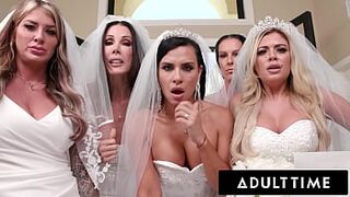 ADULT TIME - Big Titty MILF Brides Discipline Big Dick Wedding Planner With INSANE REVERSE GANGBANG!