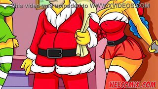 Christmas Present! Giving his wife as a gift to beggars! The Simptoons, Simpsons Hentai