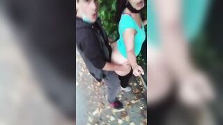 Public sex fucking big ass pussy outdoors