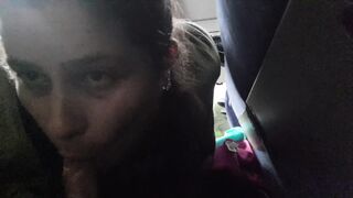 Voyeur seduces Milf to Suck&Jerk his Dick in Bus