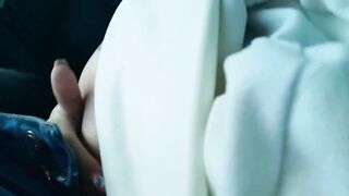 Blowjob and fucking with creampie in public service bus - BlakeProductions