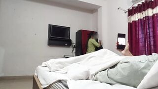 Sabita kam wali fucked a guy while he was masturbating She removes his blanked and she amazed to see the tight cock Hindi audio