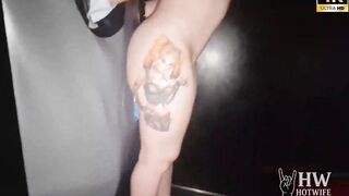 Married woman shares her pussy at the swingers' club and leaves all horny.