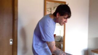 In secret! My first threesome with a young man and a mature man under the same roof