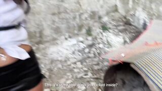 Three workers fucked a fragile boss at a construction site