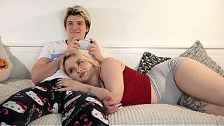 Step-sister fucked me so hard she almost broke the bed